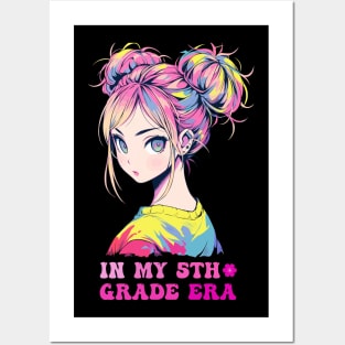 In My 5th Grade Era Anime Girl Back To School Posters and Art